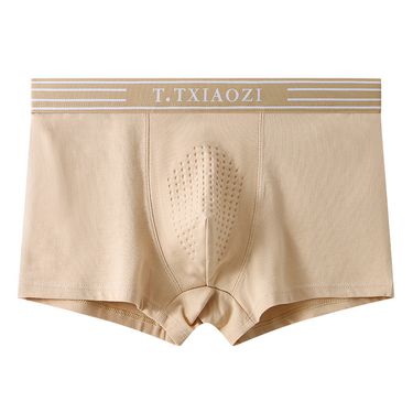 2025d New Mid-Waist Boxer Briefs Cotton Breathable Particle Men's Underwear Youth Underpants_voghion.com