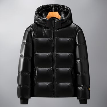 Men's Clothing Winter Black And Gold Cold Proof Clothing Warm Couple Hooded Jacket Fashionable Suspender Tops Unisex Cotton Clothing_voghion.com