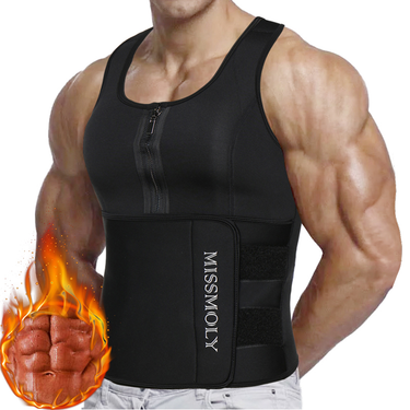 Trainer Mens Waist Vest Slimming Body Shaper Compression Shirt Workout Tank Top Shapewear Fiess Undershirt Fat_voghion.com