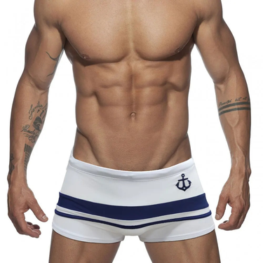 UXH Sexy Swimming Trunks Men's boxer Swim Shorts Stripe Suit Swimsuit Male Beach Pants Summer Surfing Bathing_voghion.com