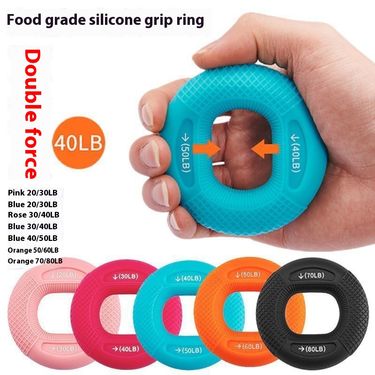 Dual force device with silicone grip ring enhances arm wrist strength, and hand strength. Postoperative rehabilitation_voghion.com