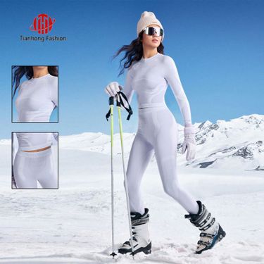 Women's Winter Thermal Base Layer Set - Seamless Yoga Outfit For Skiing & Outdoor Sports (Lavender Purple, S/M/L)_voghion.com