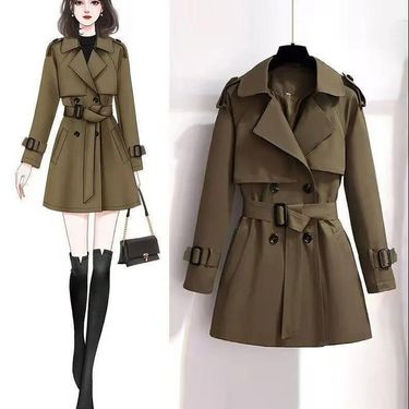 New Style Windbreaker For Women Korean Style Medium And Long Style Small Chic Design High End Early Autumn And Winter Jacket Coat_voghion.com