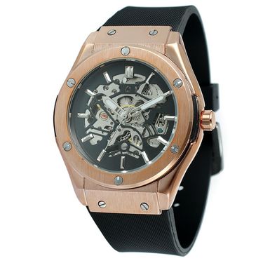 Men's Mechanical Watch Fashion Casual Hollow-out Transparent Full-automatic Mechanical Watch_voghion.com