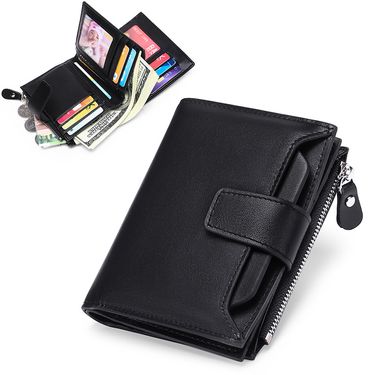 Men's Wallet Short Leather Wallet Top Layer Cowhide Fashion Leisure Wallet Driver's License Wallet_voghion.com