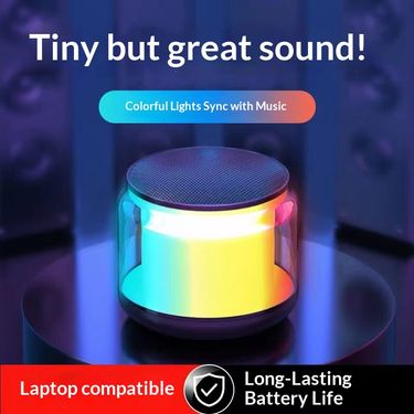New Dual Wireless Bluetooth Colorful Charging Mini Internet Celebrity Tech Sense Car Portable Desktop Speaker_voghion.com