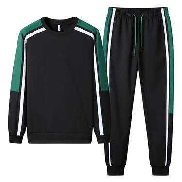 Spring Autumn 2025 Fashion Tracksuits Men's Round Collar Long Sleeve Sweatshirts + Lace-Up Sweatpants 2 Piece Casual Sport Sets M-4XL_voghion.com