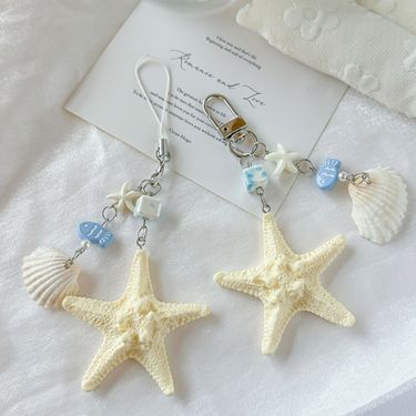 Shell Decor Key Chain Starfish_voghion.com