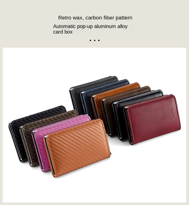 ID Credit Card Bank Card Holder Luxury Men's And Women's Wallet Anti-theft Anti-scan Encrypted Genuine Leather Slim Mini Money Clip Protective Case_voghion.com