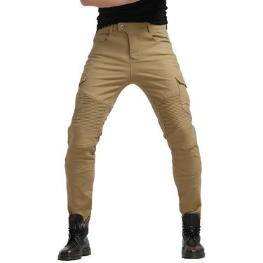 Men's & Women's Motorcycle Riding Jeans – 100% Cotton, Kevlar-Reinforced, Straight-Leg Workwear Style For Safe & Stylish Rides_voghion.com