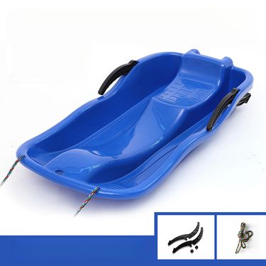 Thickened Snowboard Double 87cm Brake Adult Grass Sled With Pull Rope Ski Ice Cart_voghion.com