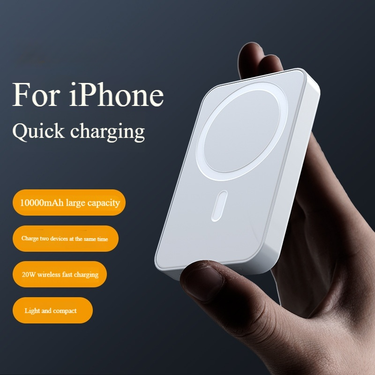 Magnetic Wireless Power Bank - 10000mAh Ultra-Slim & Portable With Custom Logo Printing_voghion.com