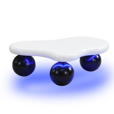 Cloud Style Coffee Table with LED Lighting – 16 Color Options, Round Leg Design, Cloud-Shaped Modern Living Room and Kids Room Decor, Stylish Home Accent_voghion.com