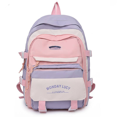 Stylish Unisex Backpack - Large Capacity Waterproof Laptop Bag For School & Travel, Trendy Letter Print Design, Lightweight & Durable_voghion.com