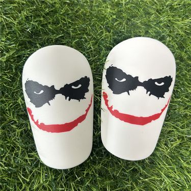 Mini Shin Guards For Football - Small Size Youth & Adult Shin Pads With Fun Joker Design, Lightweight Plastic Protective Gear For Soccer, Basketball_voghion.com