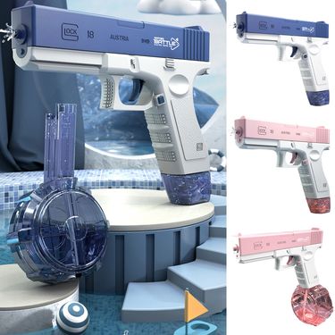 Jinleiou Electric Water Shooter Toy Simulated Consequent Recreational Water Storage Warehouse Glock Water Splashing Toy Summer Toy_voghion.com