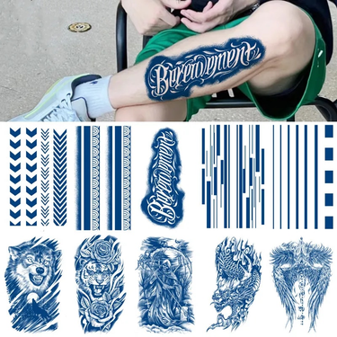 Waterproof Tattoo Sticker Personalised Animal Tattoo Lasting 15 Days Juice Tattoo Arm Calf Sticker Temporary Tattoos Body Art_voghion.com