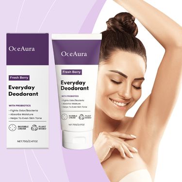 OceAura Fruity Scent Fresh Deodorant Clean Underarm Odor Summer Refreshing Daily Body Care Cream_voghion.com