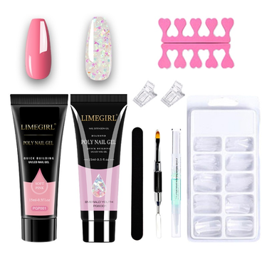 Hot selling nail enhancement kit tool Initial quick extension crystal model UV photothermal gel_voghion.com