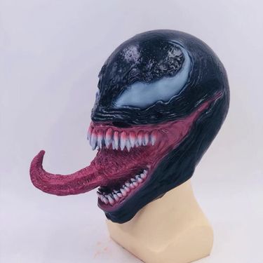 Halloween Latex Venom 2 mask cosplay Avengers 4 hero headgear Halloween horror hero villain Venom headgear_voghion.com