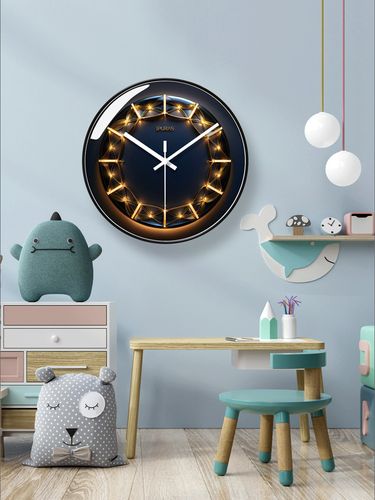Yipula 7243 Modern Fashion And Shadow Art Silent Living Room Clock Home Creative Simple Light Luxury Wall Watch_voghion.com