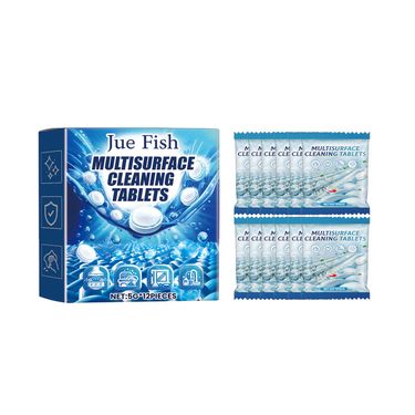 JUE FISH MultiSurface Cleaning Tablets, Kitchen Heavy Oil And Dirt Cleaning Stain Cleaner Effervescent Tablet_voghion.com