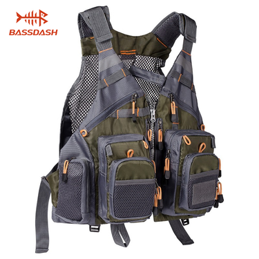 Bassdash Breathable Fishing Vest Outdoor Sports Fly Swimming Adjustable Vest Fishing Tackle_voghion.com