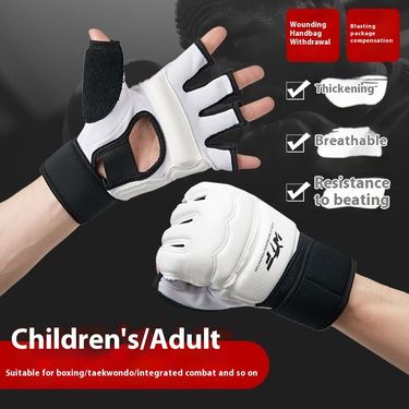 Boxing Half Finger Gloves For Adults Children Sanda Men Women Punching Bag Fighting Protective Gear Taekwondo Hand And_voghion.com