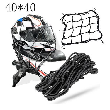 Motorcycle 40x40cm fuel tank cover modification tailbox fixed strap electric vehicle helmet net pocket_voghion.com