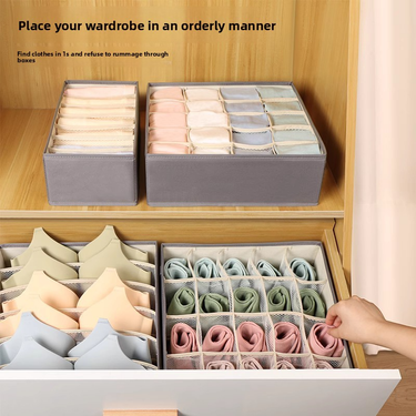 Foldable Fabric Drawer Organizer - Multi-Compartment Storage Box For Socks Underwear Baby Clothes & Ties (Breathable & Space-Saving Design)_voghion.com