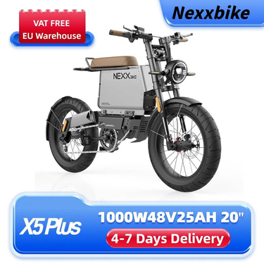 NEXXBIKE X5 Plus 20" Fat Tires Electric Dirt Bike 1000W Motor 48V 25Ah Samsung Battery With NFC Key_voghion.com