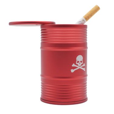 Aluminum Alloy Skull Car Ashtray Interior Accessories Shape With Lid For Cigarette Ash Holder_voghion.com