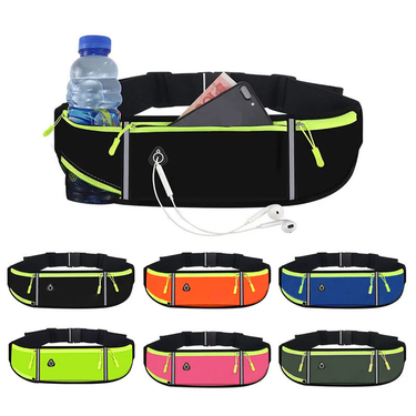Minimalist 3-Pocket Waist Pack – Lightweight & Breathable Nylon Belt Bag For Running, Hiking & Travel (Waterproof, Unisex, Multiple Colors)_voghion.com