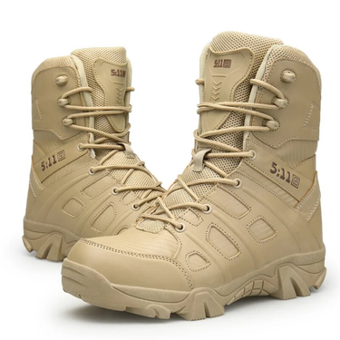 Men's Large 39-46 Desert Combat Outdoor Anti slip Snow Waterproof Tactical Thick Sole Ankle Boots_voghion.com