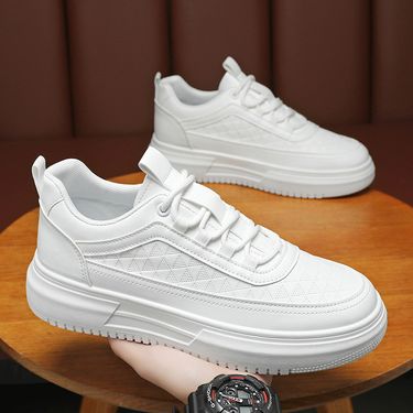 Spring New Breathable Little White Men's Korean Edition Versatile Thick Sole Sports Casual Board Trendy Shoes_voghion.com
