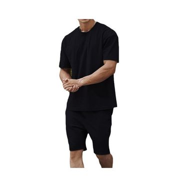 men's clothing Summer t-shirt set ,cotton thin casual full set of high-end trendy NK short sleeved shorts _voghion.com