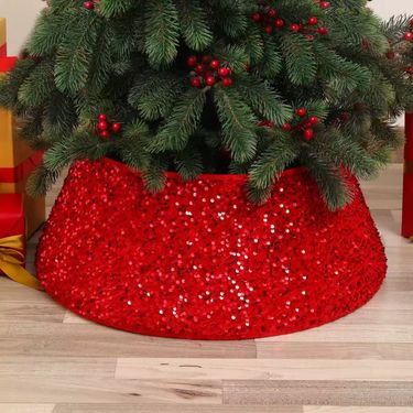 New Christmas Tree Skirt, Christmas Tree Surround, Creative Printed Sequined 3D Tree Base Decoration Scene Prop_voghion.com