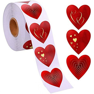 500pcs/Roll Love Thank You Stickers, Valentine'S Day Gift Box Envelope Sealing Stickers Packaging Stickers Holiday Decoration_voghion.com