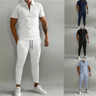 Summer 2025 Fashion European American Style Tracksuits Men's Fashion Youth Leisure Sports Set S-3XL_voghion.com