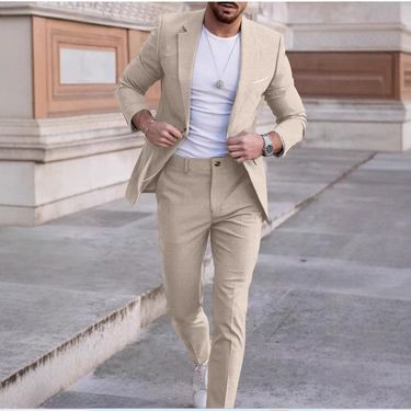 Men's Clothing Casual Loose Lapel Suits_voghion.com