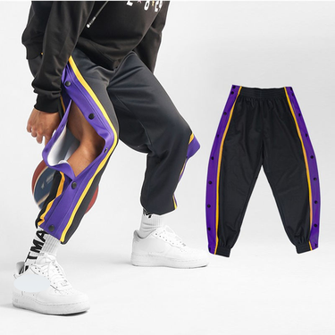 Men's Casual Pants Loose Sweatpants Trend Color Matching Straight Fashion All-match Trousers Men_mkmklike.com