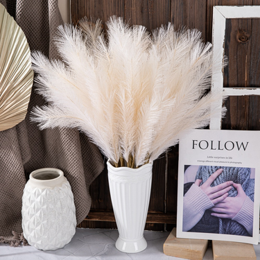 Artificial flower 4-fork Pampas reed grass INS style artificial flower home decoration wedding _voghion.com
