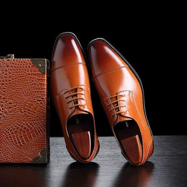 Men's Business British Casual Leather Pointed Formal Tie Extra Large Size 48 Nightclub Hairstylist New Lang Wedding_voghion.com