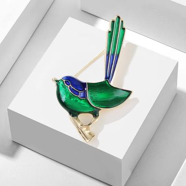 Korean style personality fashion new creative magpie enamel fashion exquisite small tit brooch clothing accessories_voghion.com