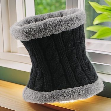 Winter Scarf For Men And Women, Thickened, Warm And Fleece Lined, Winter Cycling Cold Proof Neckband, Cycling Outdoor Windproof Knitted Scarf_voghion.com