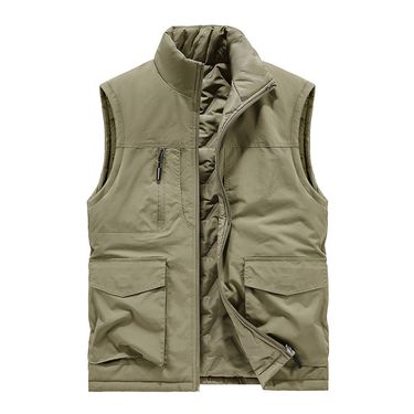 Double Sided Wear: Spring And Autumn New Multi Pocket Men's Outdoor Plus Size Photography Vest, Workwear, Vest Jacket_voghion.com