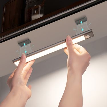 1 LED Motion Sensor Cabinet Light, Detachable Fixture, IP20 Suitable For Wardrobes, Storage Rooms, Kitchens, Stairs, Corridors -800mAh Lithium Battery_voghion.com