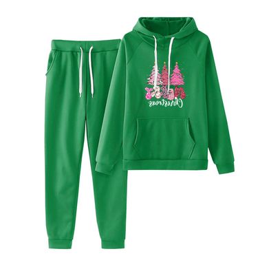 2024 Autumn/Winter Christmas New Year's Eve Hoodie Two Piece Set_voghion.com