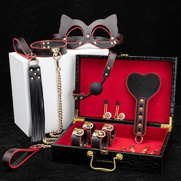 High-quality Leather SM Sex Toys, Leather Handcuffs And Whip Toys, Adult Game Couple Foreplay Toys_voghion.com