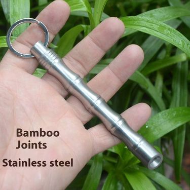 Stainless Steel Kubotan Self-Defense Tool – Tactical EDC Keychain With Glass Breaker For Emergency Escape & Personal Protection_voghion.com